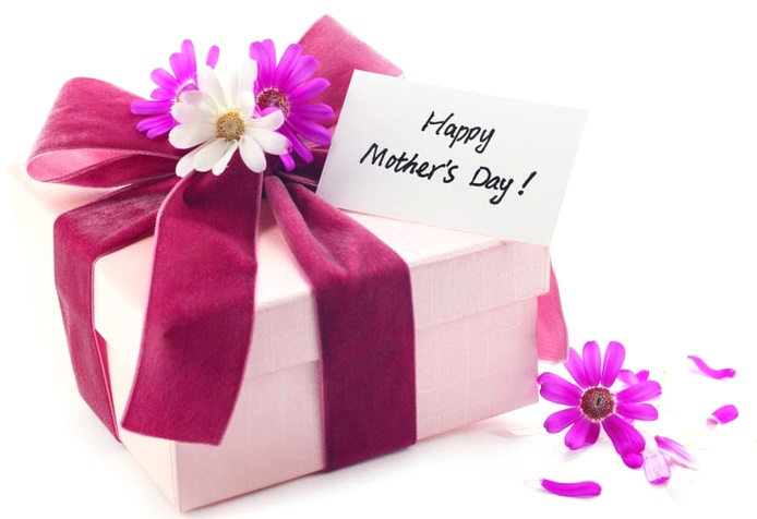 Mother's Day gift box with flowers